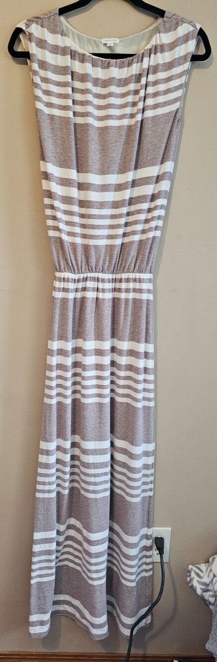Garnet Hill Dress Womens XS Maxi Lounge Casual cotton Blend,Minimalist